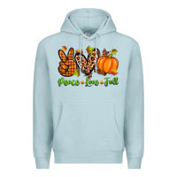 Blue Mist peace love fall Premium Hoodie - Zillion Design Studio