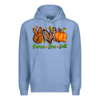Colony Blue peace love fall Premium Hoodie - Zillion Design Studio