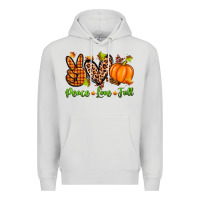 Dove Grey peace love fall Premium Hoodie - Zillion Design Studio