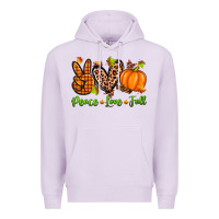 Lilac peace love fall Premium Hoodie - Zillion Design Studio