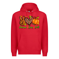 Red peace love fall Premium Hoodie - Zillion Design Studio