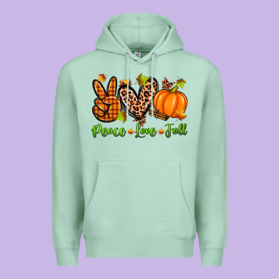 Peace Love Fall Premium Hoodie Designed By Zillion Design Studio