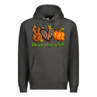 Charcoal Heather peace love fall Premium Hoodie - Zillion Design Studio