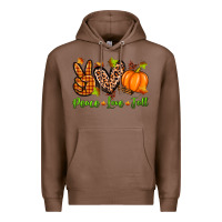 Chestnut peace love fall Premium Hoodie - Zillion Design Studio