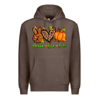 Coffee peace love fall Premium Hoodie - Zillion Design Studio