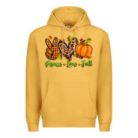 Mustard peace love fall Premium Hoodie - Zillion Design Studio