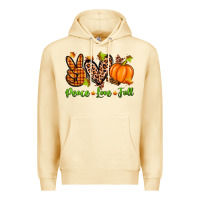 Peace Love Fall Premium Hoodie | Teevron