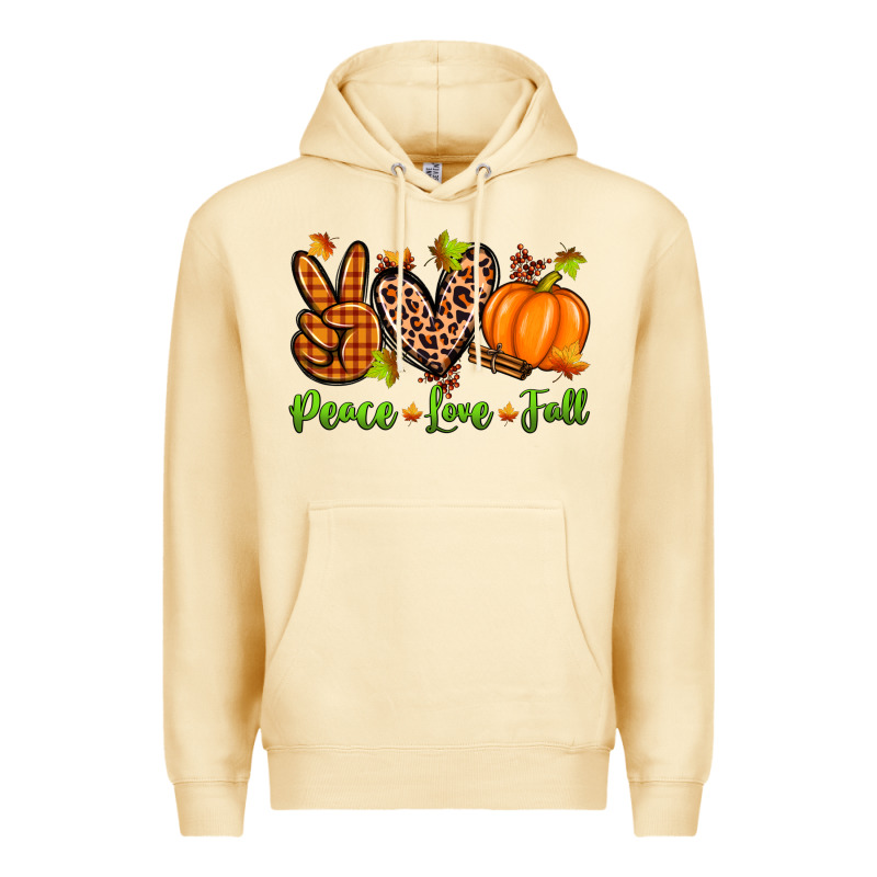 Peace Love Fall Premium Hoodie by Zillion Design Studio | Teevron