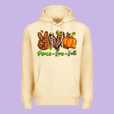 Peace Love Fall Premium Hoodie Designed By Zillion Design Studio