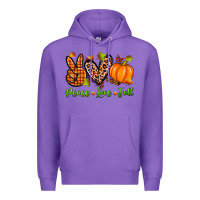 Purple peace love fall Premium Hoodie - Zillion Design Studio