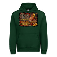 Forest Green all i want for christmas is a horse brown horse Urban Hoodie - RanaPortraitStore