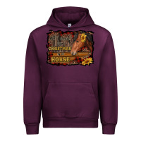 Mauve Wine all i want for christmas is a horse brown horse Urban Hoodie - RanaPortraitStore