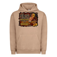 Pigment Burro all i want for christmas is a horse brown horse Urban Hoodie - RanaPortraitStore