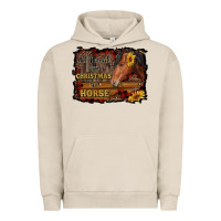 Pigment French Oak all i want for christmas is a horse brown horse Urban Hoodie - RanaPortraitStore