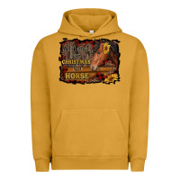 Pigment Peanut Butter all i want for christmas is a horse brown horse Urban Hoodie - RanaPortraitStore
