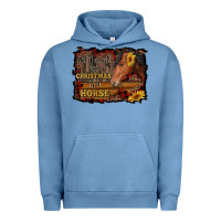Pigment Pebble Blue all i want for christmas is a horse brown horse Urban Hoodie - RanaPortraitStore