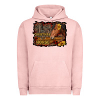 Pigment Salmon all i want for christmas is a horse brown horse Urban Hoodie - RanaPortraitStore