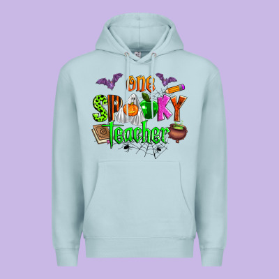 One Spooky Teacher Premium Hoodie Designed By Zillion Design Studio