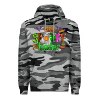Slate Camo one spooky teacher Premium Hoodie - Zillion Design Studio