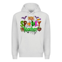 Dove Grey one spooky teacher Premium Hoodie - Zillion Design Studio