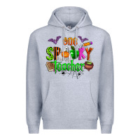 Heather Grey one spooky teacher Premium Hoodie - Zillion Design Studio