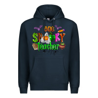 Navy one spooky teacher Premium Hoodie - Zillion Design Studio