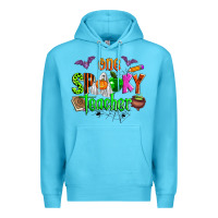 Ocean Blue one spooky teacher Premium Hoodie - Zillion Design Studio