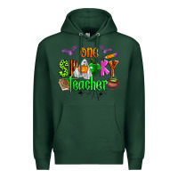 Sports Green one spooky teacher Premium Hoodie - Zillion Design Studio