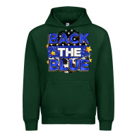 Forest Green back the blue Urban Hoodie - Zillion Design Studio