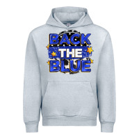 Heather Grey back the blue Urban Hoodie - Zillion Design Studio