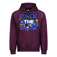 Mauve Wine back the blue Urban Hoodie - Zillion Design Studio