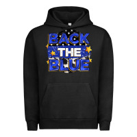 Pigment Black back the blue Urban Hoodie - Zillion Design Studio