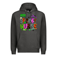 Charcoal Heather one spooky nurse Premium Hoodie - Zillion Design Studio