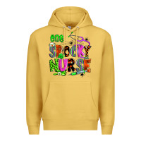 Antique Gold one spooky nurse Premium Hoodie - Zillion Design Studio