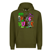 Army Green one spooky nurse Premium Hoodie - Zillion Design Studio