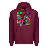 Burgundy one spooky nurse Premium Hoodie - Zillion Design Studio