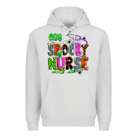 Dove Grey one spooky nurse Premium Hoodie - Zillion Design Studio