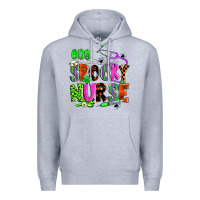 Heather Grey one spooky nurse Premium Hoodie - Zillion Design Studio