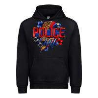 Black police wife with lightning bolt Urban Hoodie - Zillion Design Studio