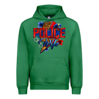 Emerald police wife with lightning bolt Urban Hoodie - Zillion Design Studio
