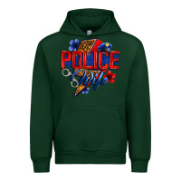 Forest Green police wife with lightning bolt Urban Hoodie - Zillion Design Studio