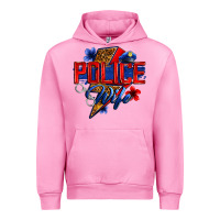 Fuchsia Pink police wife with lightning bolt Urban Hoodie - Zillion Design Studio