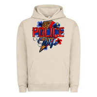 Pigment French Oak police wife with lightning bolt Urban Hoodie - Zillion Design Studio
