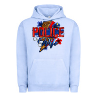 Pigment Grape Ice police wife with lightning bolt Urban Hoodie - Zillion Design Studio