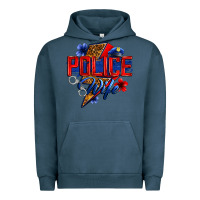 Pigment Midnight Navy police wife with lightning bolt Urban Hoodie - Zillion Design Studio