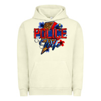 Pigment Pistachio police wife with lightning bolt Urban Hoodie - Zillion Design Studio
