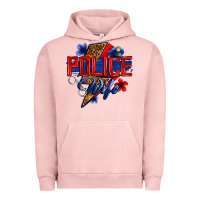 Pigment Salmon police wife with lightning bolt Urban Hoodie - Zillion Design Studio