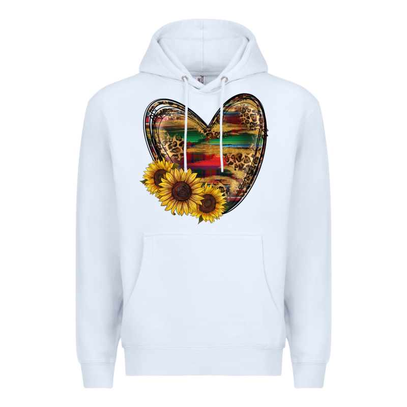 Western Sunflowers Heart Premium Hoodie by RanaPortraitStore | Teevron
