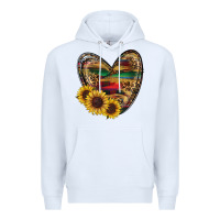 White western sunflowers heart Premium Hoodie - RanaPortraitStore