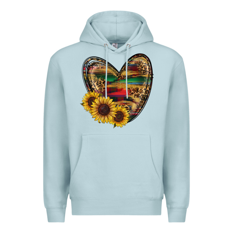 Western Sunflowers Heart Premium Hoodie by RanaPortraitStore | Teevron